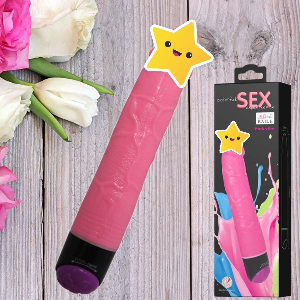 Вібратор реалистик рожевий "SEX pink vibe" від Baile (довжина 23.3 см., діаметр 3.8 см.)