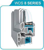 WDS 8 (ВДС) - 8 серии, 6 камер окна пластиковые.