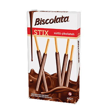 Бісквітні палички Biscolata Stix Молочний Шоколад 40 г.
