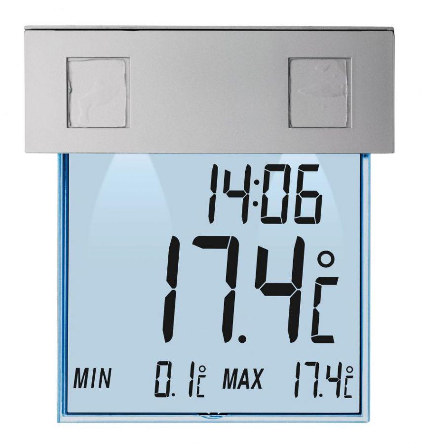 301035. Термометр віконний цифровий TFA Vision Solar, на липучці, 120х92х26 мм, фото 1