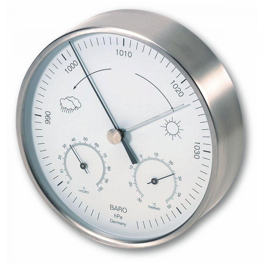 Метеостанція TFA, кімнатна/вулична, нерж. сталь, d=160 мм, фото 1