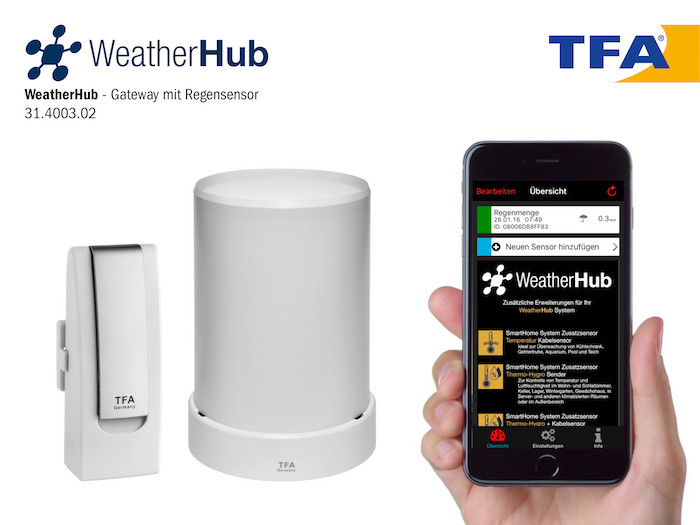 Вимірювач рівня опадів для смартфонів TFA WeatherHub, фото 1