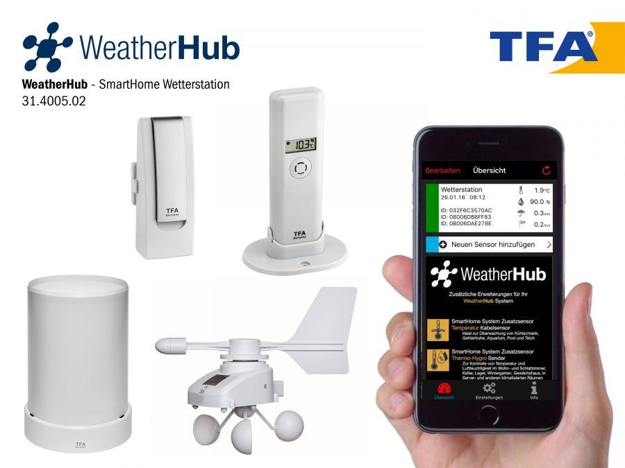 Метеостанція для смартфонів TFA WeatherHub 31400502, фото 1