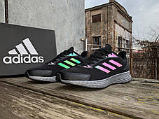 Чоловічі кросівки Adidas Duramo Hameleon Reflective чорні із сірим, фото 4