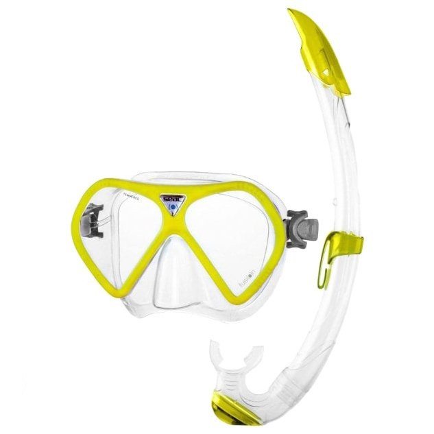 Набор маска трубка SEAC FUSION (жёлтый) - фото 1 - id-p1359232010
