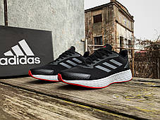 Чоловічі кросівки Adidas Duramo Black Grey Red чорні сірі, фото 3