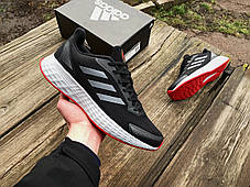 Чоловічі кросівки Adidas Duramo Black Grey Red чорні сірі, фото 4