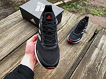 Чоловічі кросівки Adidas Duramo Black Grey Red чорні сірі, фото 5