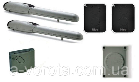 Nice Wingo 2024 KCE автоматика для розпашних воріт(стулка до 2м) комплект
