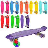 Скейт Пенни Борд (Penny Board) со светящимися колесами MS0848-5 8 цветов