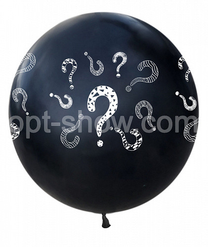 Куля гігант 36"(90 см) "??" На визначення підлоги" Чорний ПР-во: ТМ Арт «SHOW»
