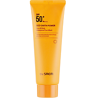 Сонцезахисний крем для обличчя та тіла The Saem Eco Earth Power Waterproof Sun Block SPF50+PA +++ 100 г, фото 2