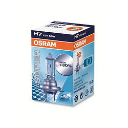 Лампа галогенна H7 12 V 55 W PX26D FS1 SUPER +30% OSRAM 64210 SUP