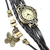 Вінтажний годинник-браслет із метеликом вінтаж, фото 3