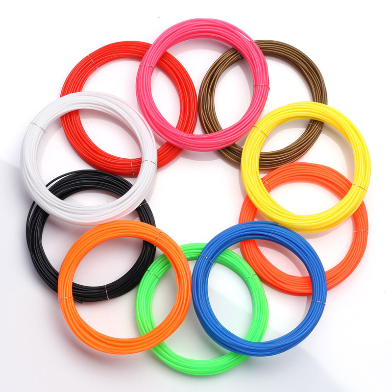Набор PLA пластика 10 цветов по 10м. для 3Д ручек (ПЛА пластик, нить) - фото 1 - id-p1359315197