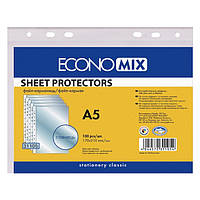 Прозорі файли EconoMix А5 глянцеві 40 мікрон (100 шт) Е31105