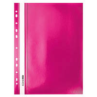 Папка-швидкозшивач з прозорим верхом Economix А4 з перфорацією, рожевий Е31510-09