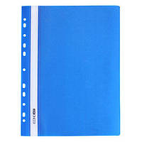 Папка-швидкозшивач з прозорим верхом Economix А4 з перфорацією, синій Е31510-02