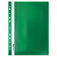 Папка-швидкозшивач з прозорим верхом А4 Economix з перфорацією, зелений Е31510-04