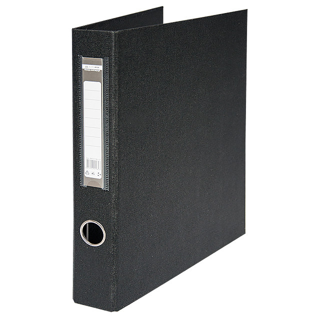 Папка А4 BuroMax на 4 кільця 4 см двостороння чорна BM.3106, фото 1