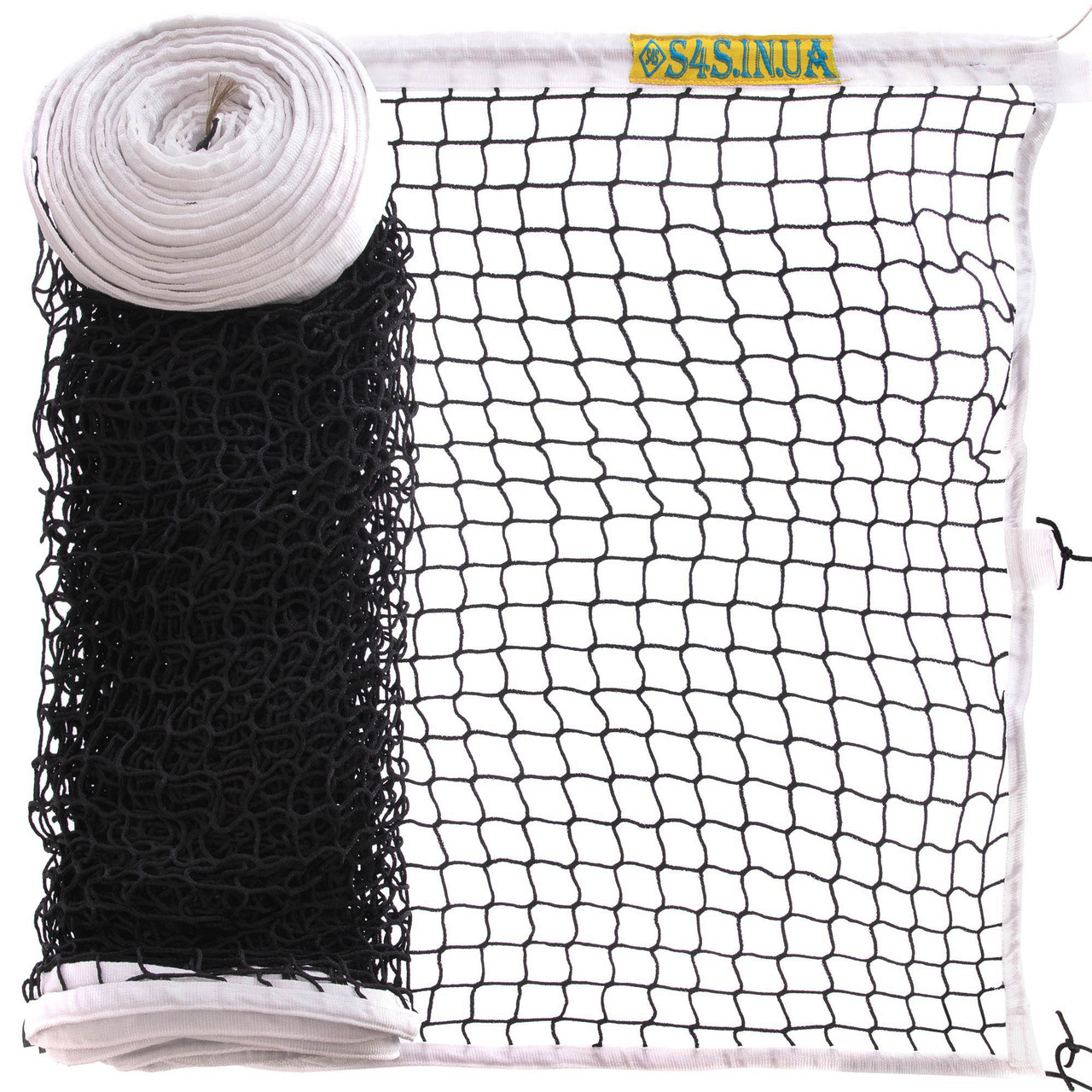 Сітка великий теніс Аматорська SO-2327 (d-3мм, р-н 12,8x1,08м, осередок 4,5 см, метал. трос., чорний-білий), фото 1