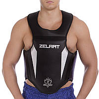 Захист корпусу (жилет) для єдиноборств ZELART BO-1334 S-L чорний-срібний