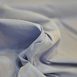 Сорочковий стрейч (блузковий стрейч) блакитний (дрібна смужка), фото 2