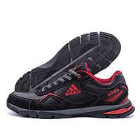 Чоловічі шкіряні кросівки Adidas Black and Red BEISHOP