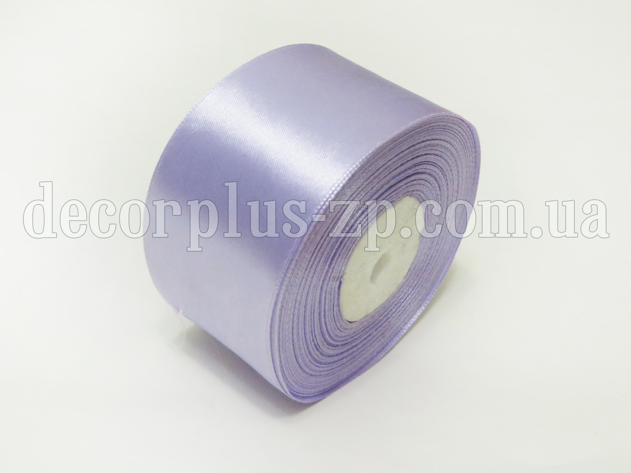 Стрічка атласна 5см, блідо-бузкова, фото 1