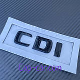 Логотип для Мерседес. CDI. Чорний, плоский., фото 4