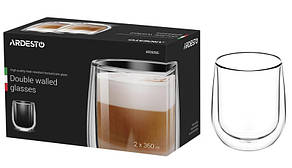 Набір склянок з подвійними стінками ARDESTO 360мл 2шт AR-2636G, фото 3