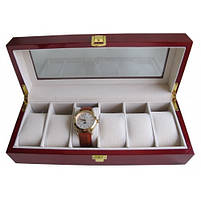 Скринька для годинника "Жінєва" дерев'яна на 6 відділень, фото 2