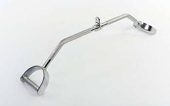 Ручка для м'язів спини з паралельним хватом вигнута з обертовий.підвісом із насічкою Record (l-100 см)