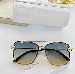 Сонцезахисні окуляри Jimmy Choo AMBRA/S Весна-літо 2021 Прямокутні Авіатор золота оправа Градуйовані