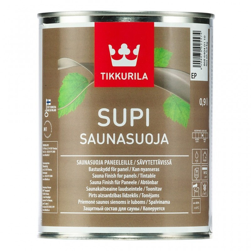 Пропитка для вагонки TIKKURILA SUPI SAUNASUOJA 0,9 л для бани и сауны - фото 1 - id-p1359429294