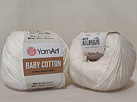 YarnArt Cotton Baby 401 світло-молочний