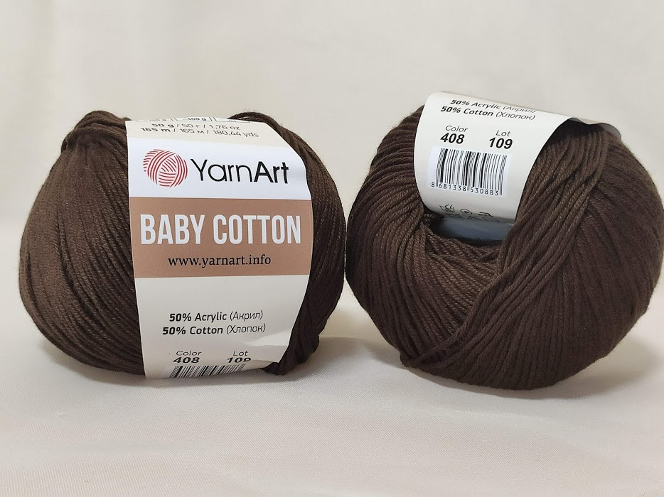 YarnArt Cotton Baby 408 коричневий