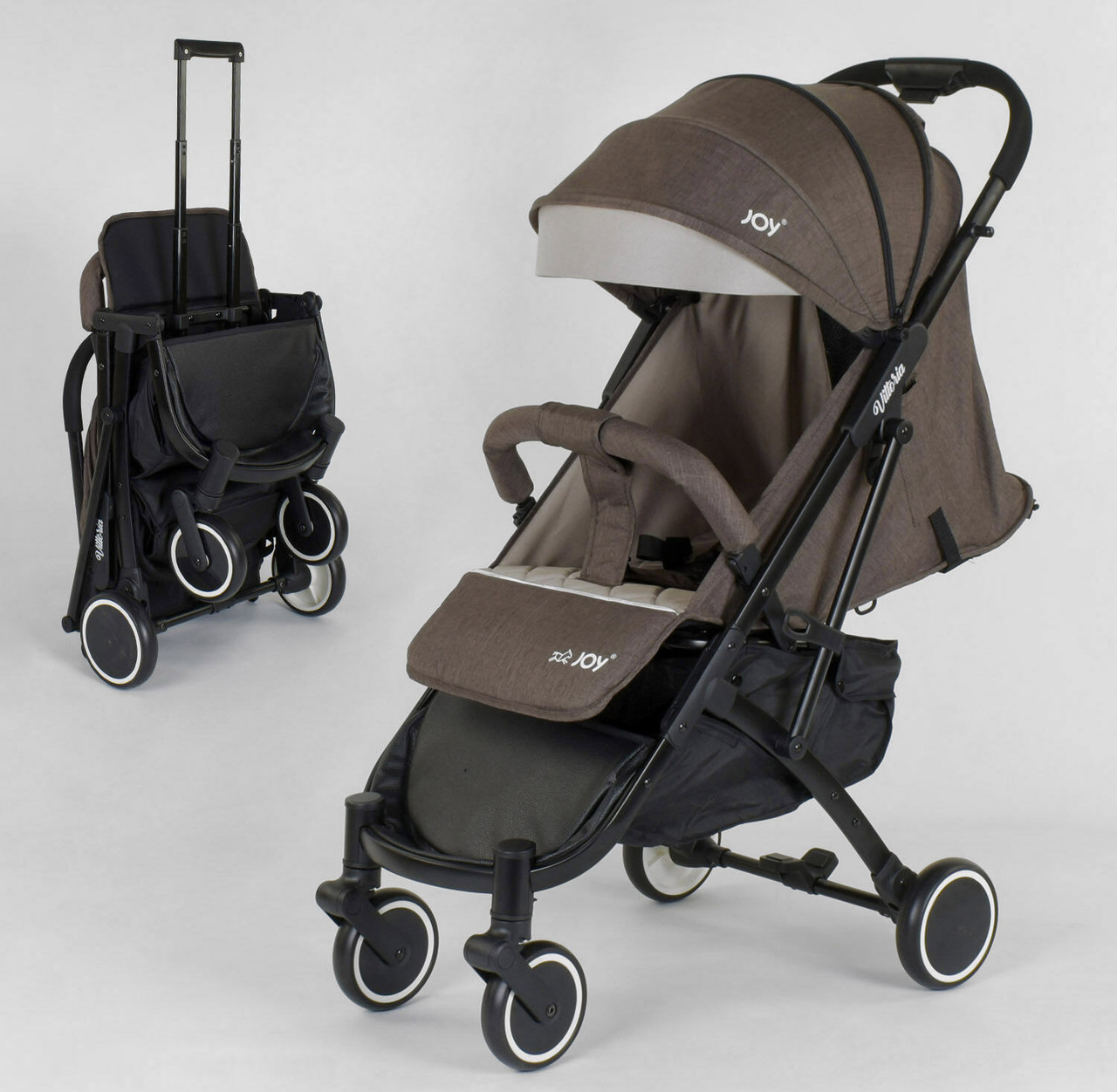 Коляска прогулочная JOY Vittoria 71055 рама алюмінієва, футкавер, телескопічна ручка, фото 1
