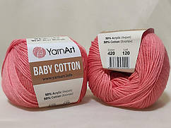 YarnArt Baby Cotton 420 кораловий