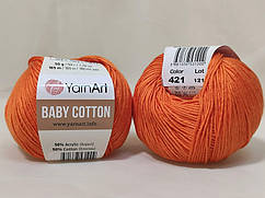 YarnArt Baby Cotton 421 оранжевий