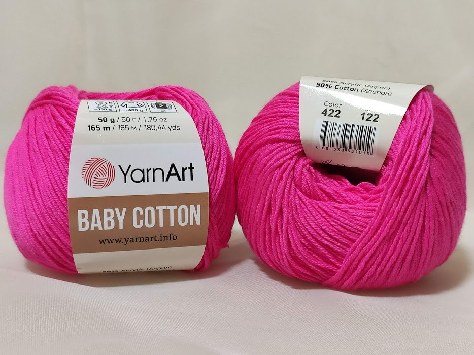 YarnArt Baby Cotton 422 малинова фуксія
