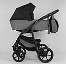 Дитяча коляска 2 в 1 Expander ELITE ELT-80508 колір Carbon, тканина з водовідштовхувальним просоченням, фото 4