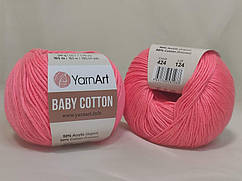 YarnArt Baby Cotton 424 кораловий неон