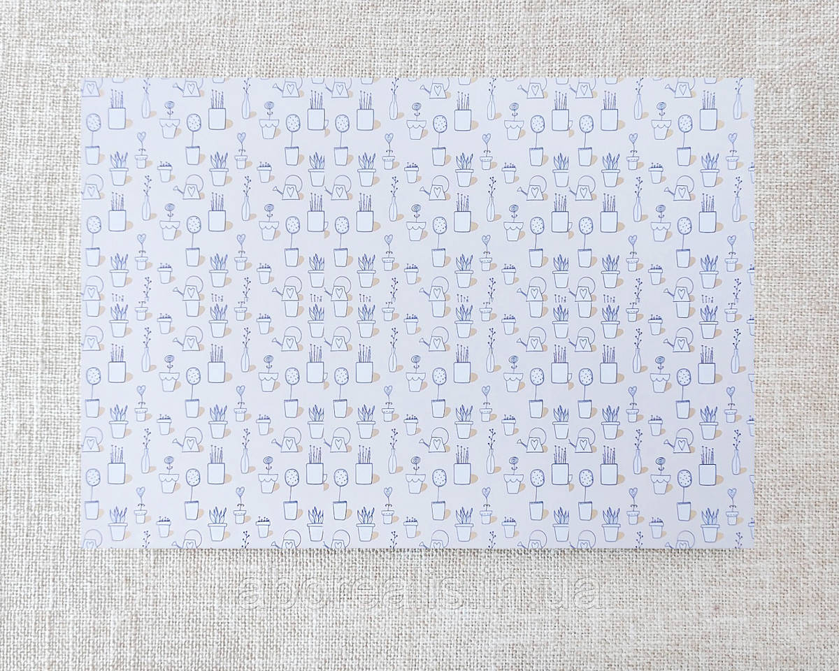 Дизайнерський картон односторонній А4. 1 шт, фото 1