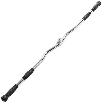 Ручка для тяги на трицепс, біцепс W-подібна з обертовим підвісом з PU-накладкою Record (l-123 см)