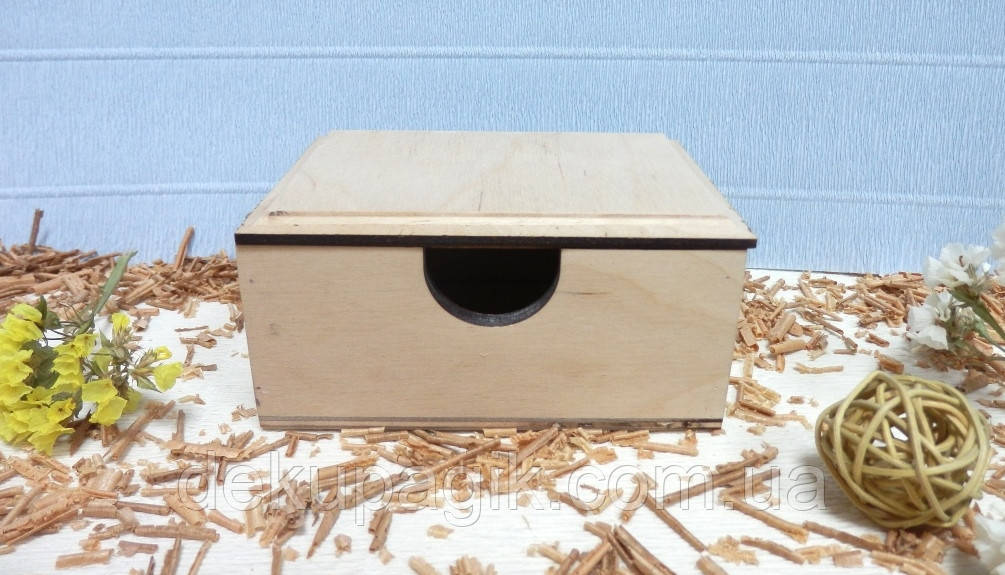 Візитниця з кришкою 7,5х11,5см (арт222), з фрезою, фото 1