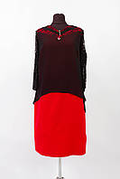 Стильное женское платье Fimas большие размеры красное