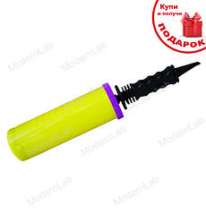 Насос для повітряних кульок, двоходовий, колір - жовтий