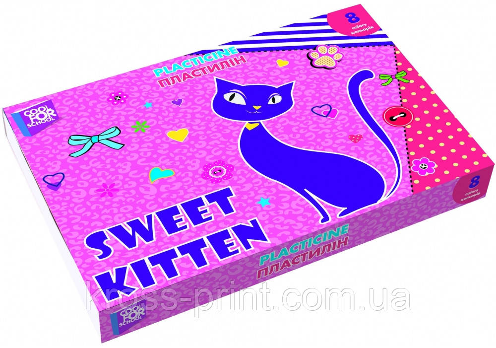 Пластилін Sweet Kitten, 8 кольорів
