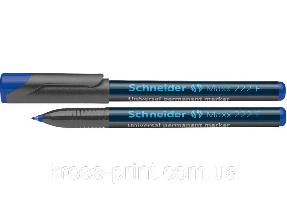 Маркер перманентний (спиртовий) універсальний SCHNEIDER MAXX 222 F 0,7 мм, синій